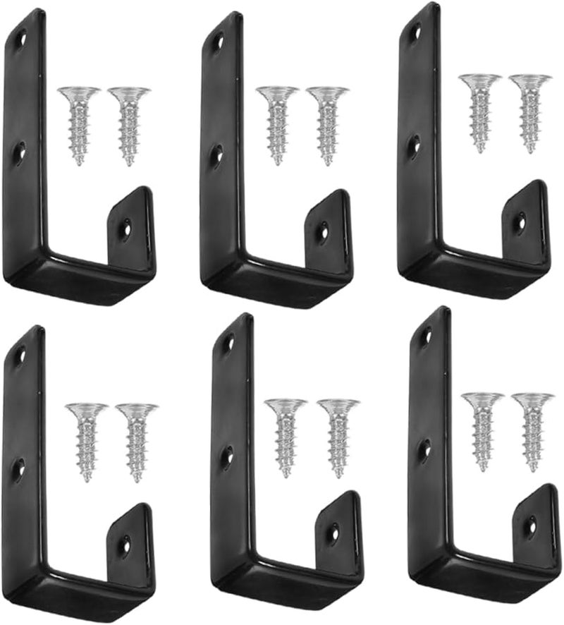 Heavy Duty Bunk Bed Ladder Hook Bracket 6Pcs Set with Screws for Secure Support Easy Installation - Image 1